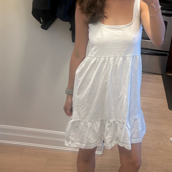 Mango Frill Cotton Mini Dress - Picture 5 of 6